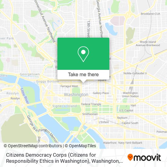 Citizens Democracy Corps (Citizens for Responsibility Ethics in Washington) map