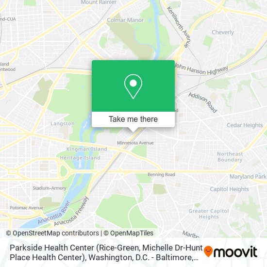 Mapa de Parkside Health Center (Rice-Green, Michelle Dr-Hunt Place Health Center)
