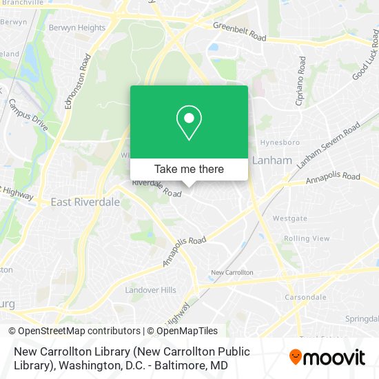 Mapa de New Carrollton Library