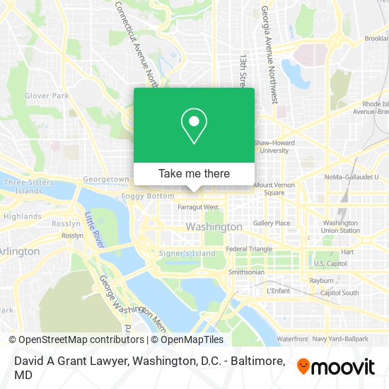 David A Grant Lawyer map