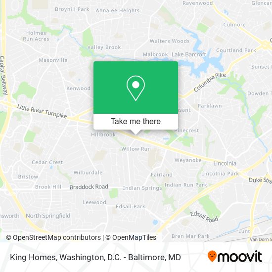 King Homes map