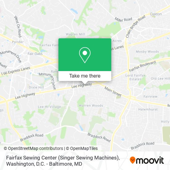 Mapa de Fairfax Sewing Center (Singer Sewing Machines)