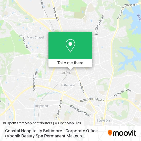 Mapa de Coastal Hospitality Baltimore - Corporate Office