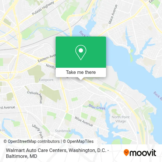 Walmart Auto Care Centers map