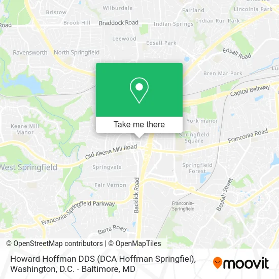 Howard Hoffman DDS (DCA Hoffman Springfiel) map