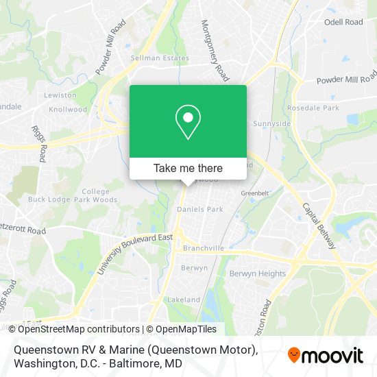 Mapa de Queenstown RV & Marine (Queenstown Motor)