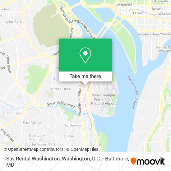 Suv Rental Washington map