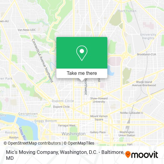 Mic's Moving Company map