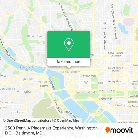 2500 Penn, A Placemakr Experience map