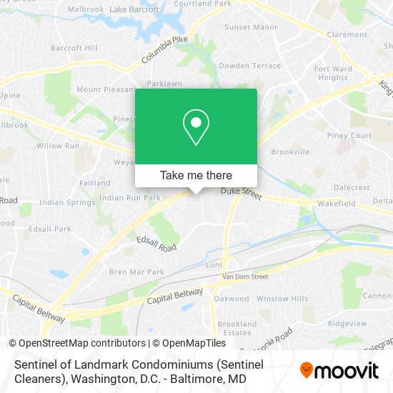 Sentinel of Landmark Condominiums (Sentinel Cleaners) map