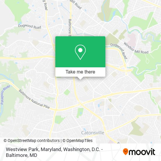 Westview Park, Maryland map