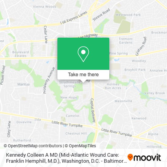 Kennedy Colleen A MD (Mid-Atlantic Wound Care: Franklin Hemphill, M.D.) map