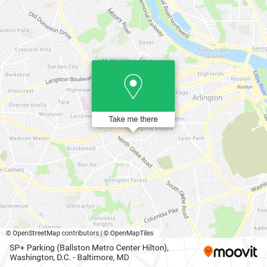 Mapa de SP+ Parking (Ballston Metro Center Hilton)
