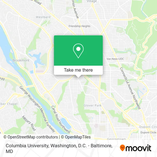 Columbia University map