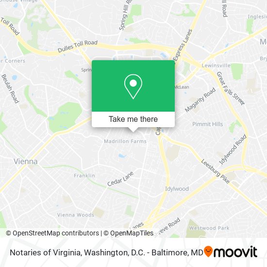 Mapa de Notaries of Virginia