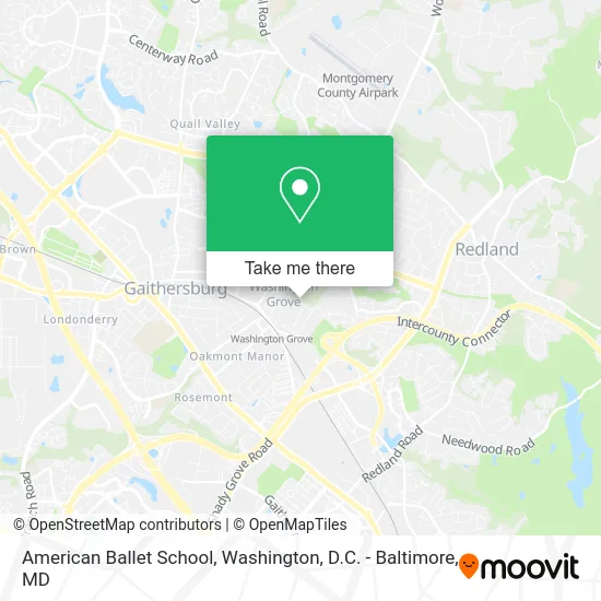 American Ballet School map
