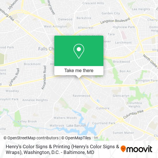 Mapa de Henry's Color Signs & Printing