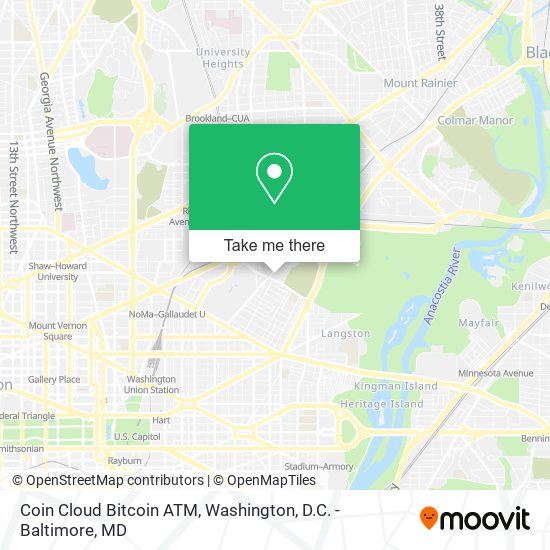 Coin Cloud Bitcoin ATM map