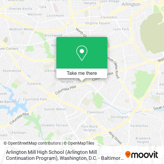 Mapa de Arlington Mill High School (Arlington Mill Continuation Program)