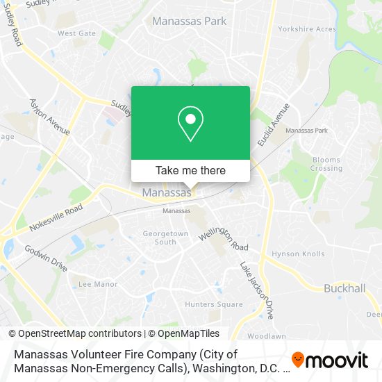 Manassas Volunteer Fire Company (City of Manassas Non-Emergency Calls) map