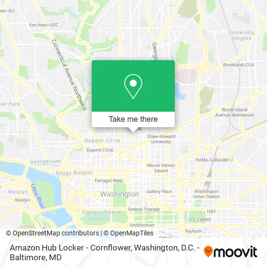 Amazon Hub Locker - Cornflower map