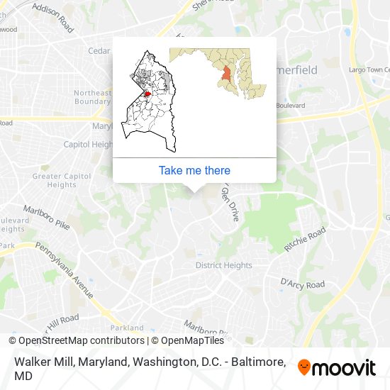 Walker Mill, Maryland map