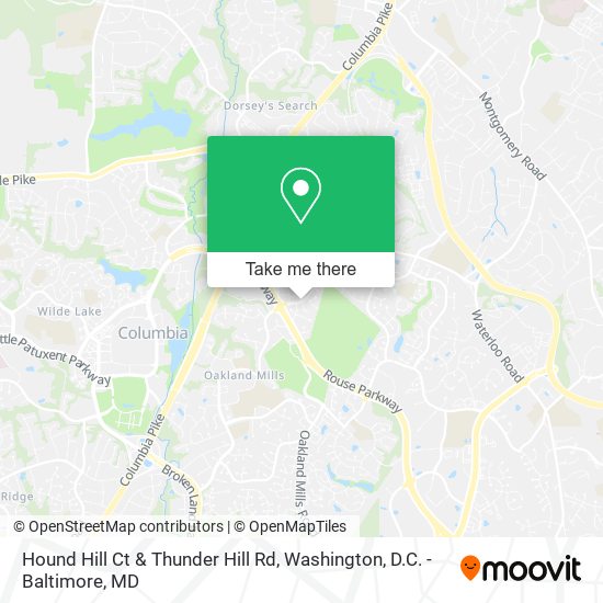 Hound Hill Ct & Thunder Hill Rd map
