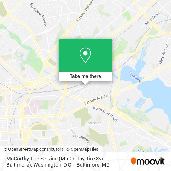 McCarthy Tire Service (Mc Carthy Tire Svc Baltimore) map