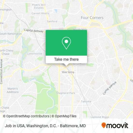 Job in USA map