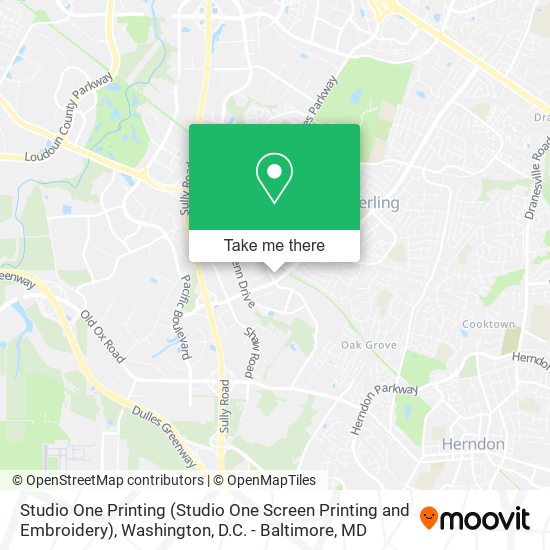 Mapa de Studio One Printing (Studio One Screen Printing and Embroidery)