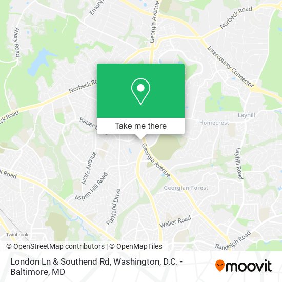 London Ln & Southend Rd map