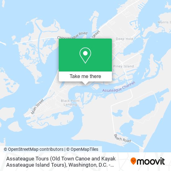 Assateague Tours (Old Town Canoe and Kayak Assateague Island Tours) map