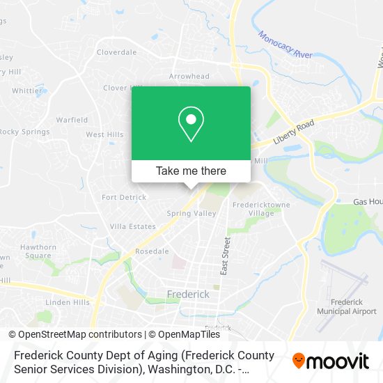 Frederick County Dept of Aging (Frederick County Senior Services Division) map
