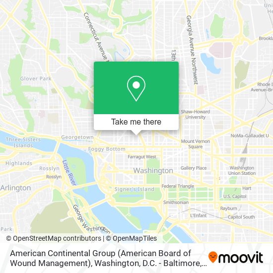 American Continental Group (American Board of Wound Management) map