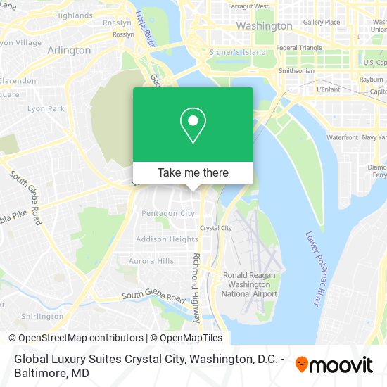 Mapa de Global Luxury Suites Crystal City