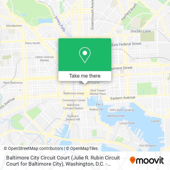 Baltimore City Circuit Court (Julie R. Rubin Circuit Court for Baltimore City) map