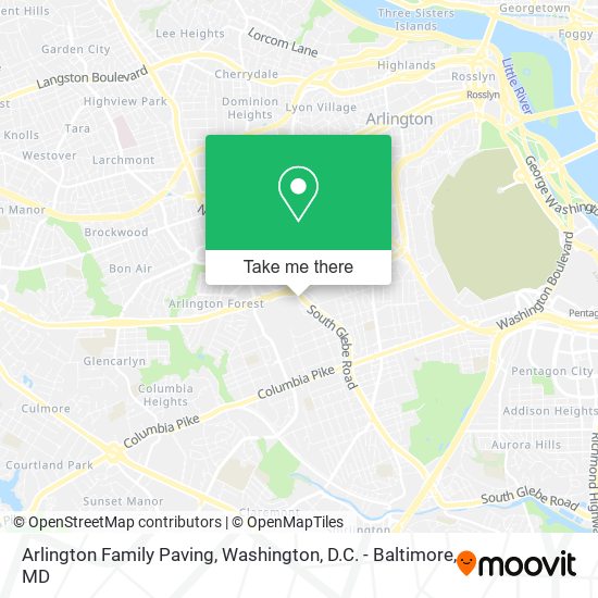 Arlington Family Paving map