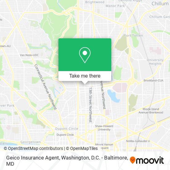 Mapa de Geico Insurance Agent