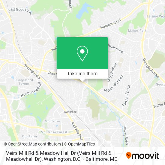 Mapa de Veirs Mill Rd & Meadow Hall Dr (Veirs Mill Rd & Meadowhall Dr)