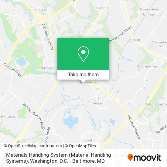 Materials Handling System (Material Handling Systems) map