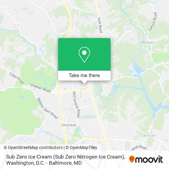 Sub Zero Ice Cream map