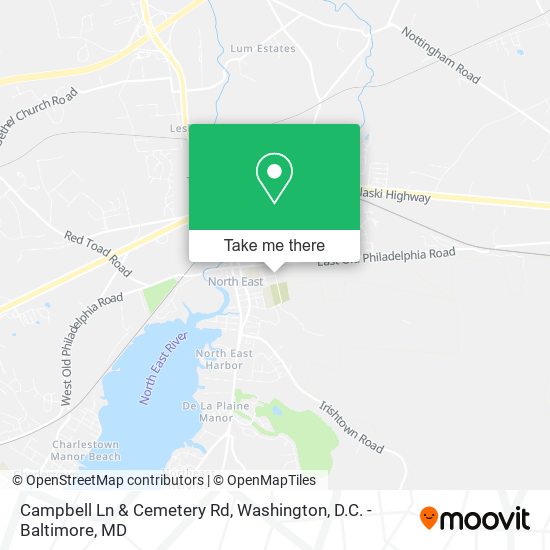 Campbell Ln & Cemetery Rd map