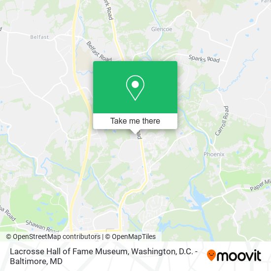 Lacrosse Hall of Fame Museum map