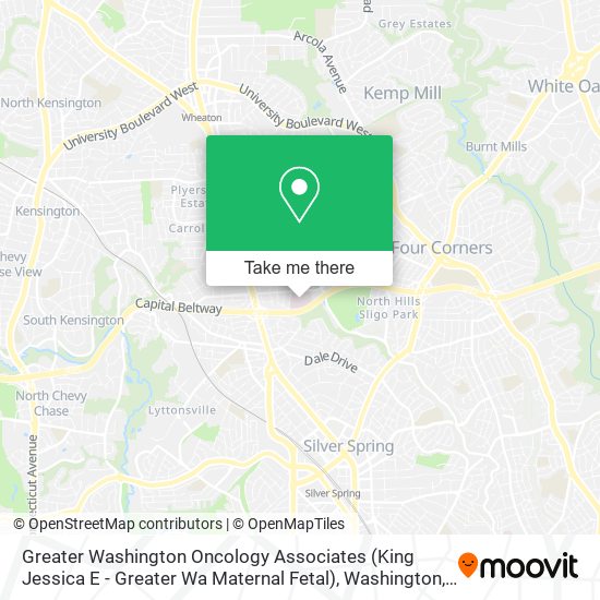 Greater Washington Oncology Associates (King Jessica E - Greater Wa Maternal Fetal) map