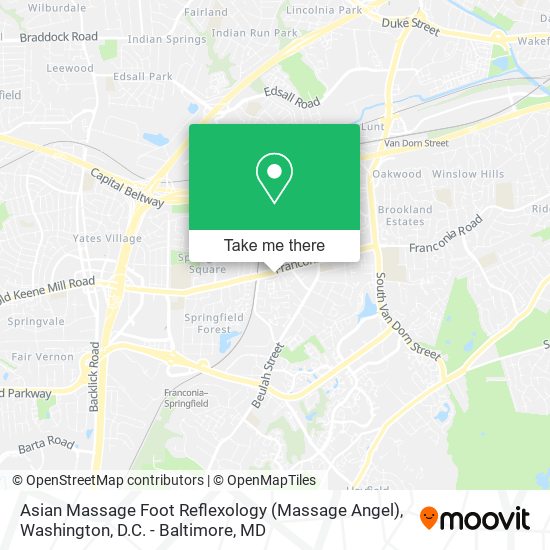 Asian Massage Foot Reflexology (Massage Angel) map