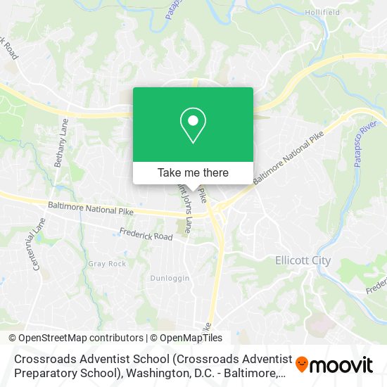 Mapa de Crossroads Adventist School