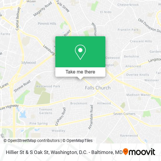 Mapa de Hillier St & S Oak St
