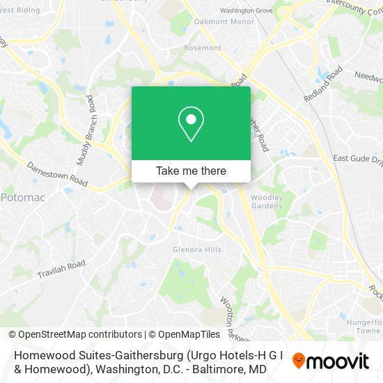 Homewood Suites-Gaithersburg (Urgo Hotels-H G I & Homewood) map