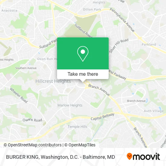 Mapa de BURGER KING