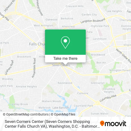 Seven Corners Center (Seven Corners Shopping Center Falls Church VA) map
